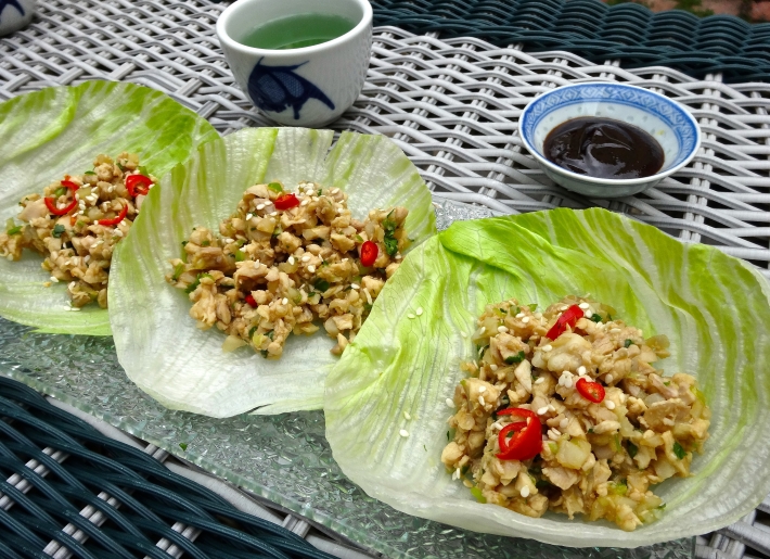 Sous Vide Chicken in Lettuce Cups