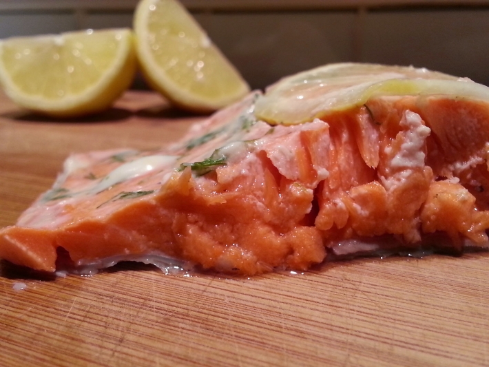 Easy Sous Vide Salmon with Lemon and Dill