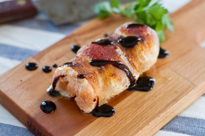 Sous Vide Bacon-Wrapped Salmon