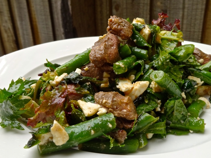 Sous Vide Cajun Lamb with Feta and Mint Salad