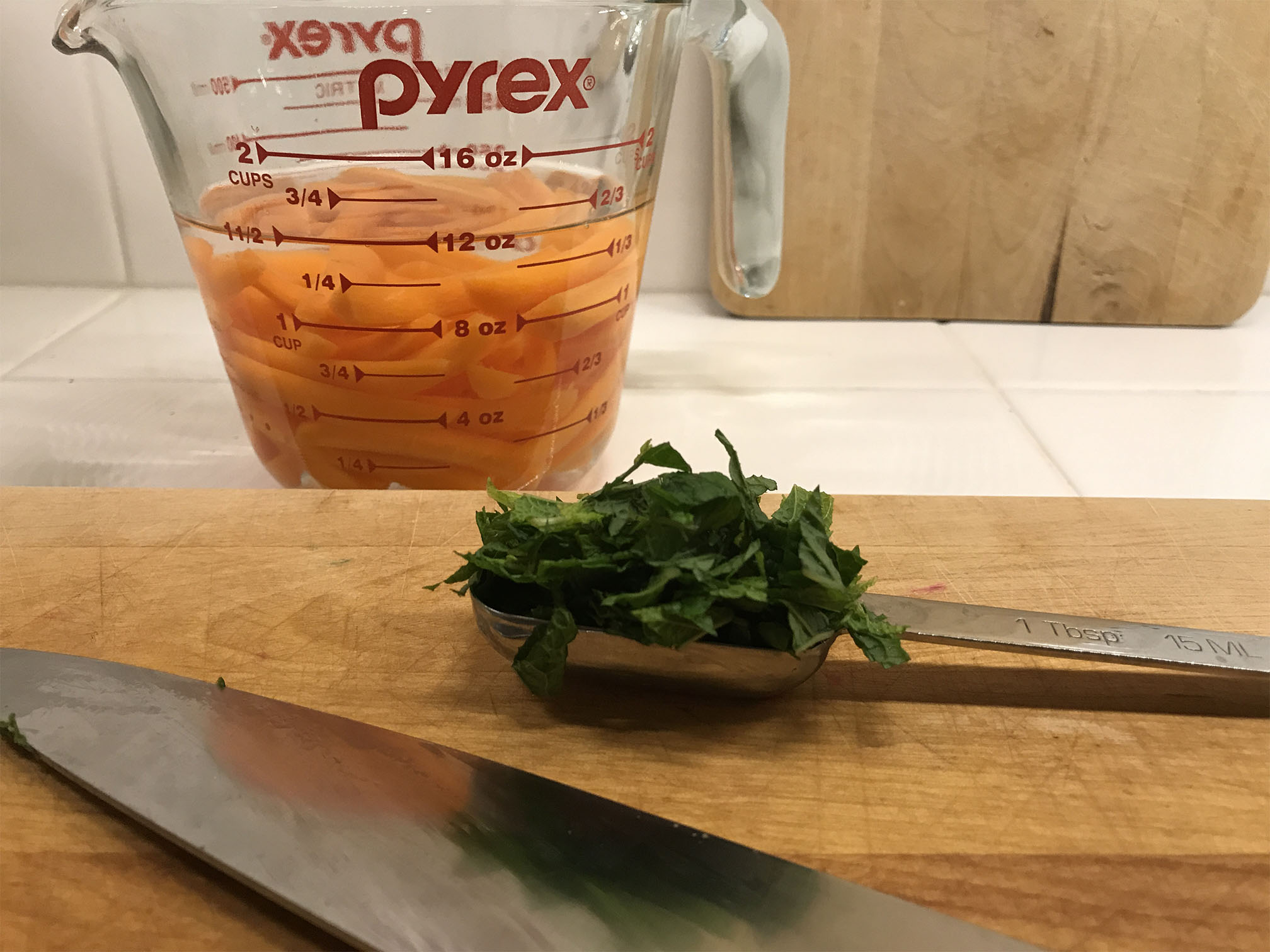 Sous Vide Carrot Mint Infused Vodka