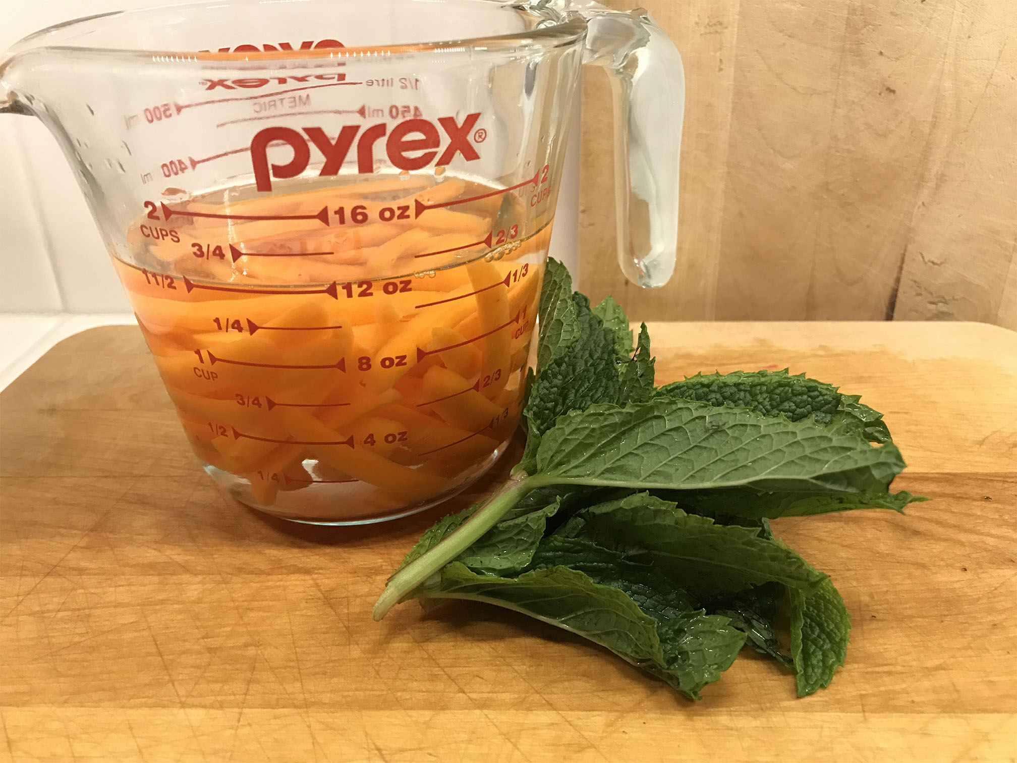 Sous Vide Carrot Mint Infused Vodka