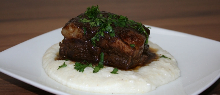 Cocoa Dusted Sous Vide Short Ribs