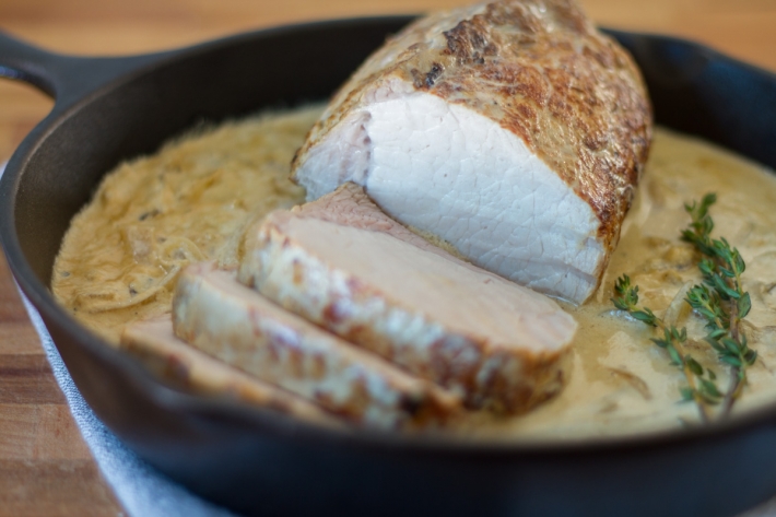 Sous Vide Cream-Poached Pork Loin