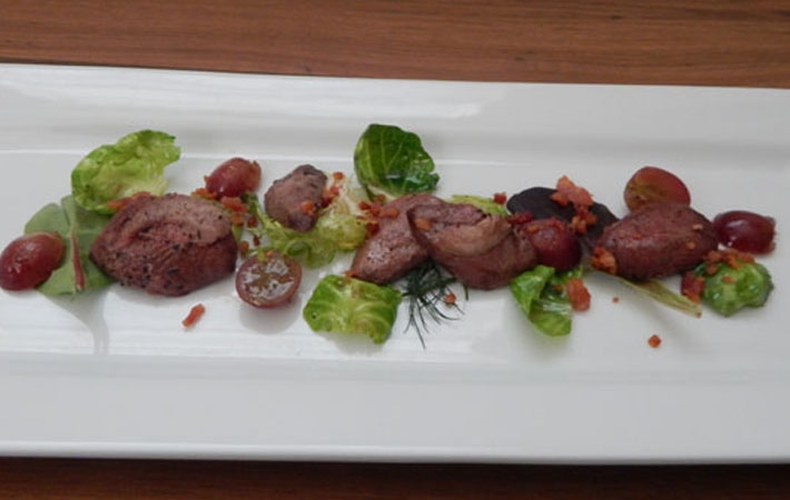 Sous Vide Dove Breast Herb Salad