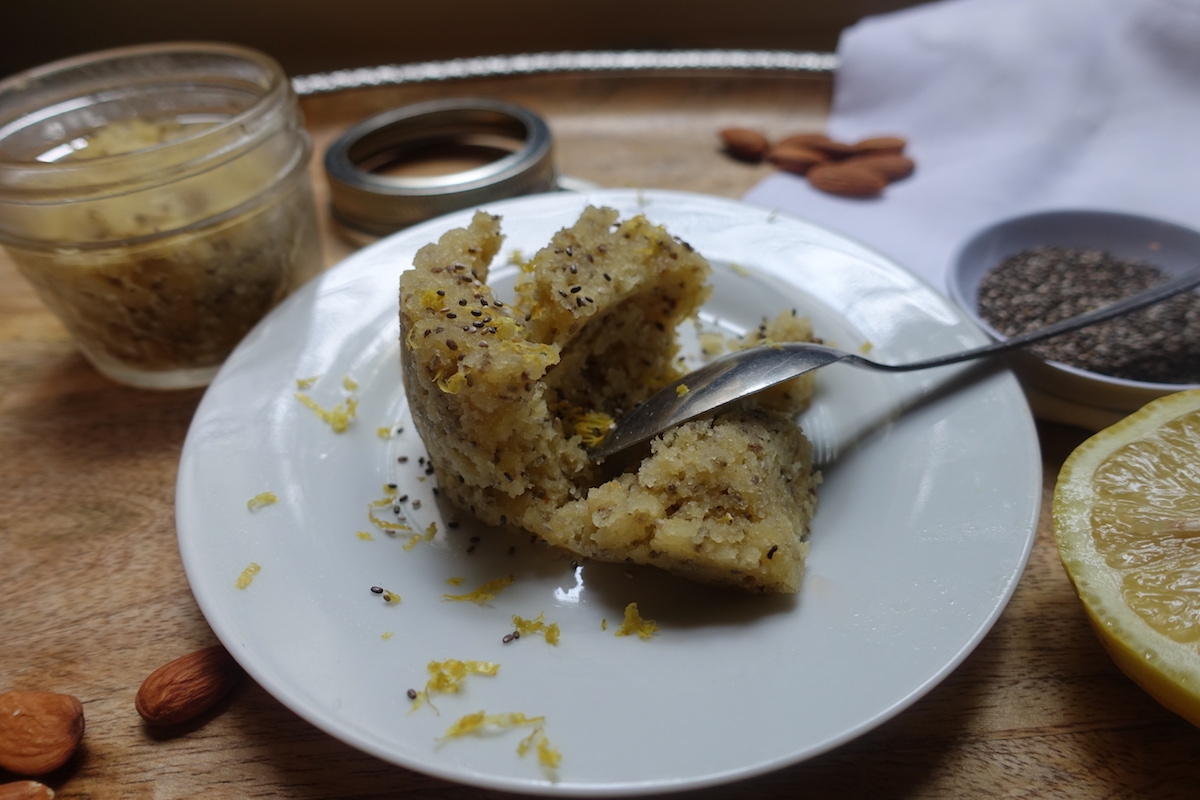 Sous Vide Flourless Lemon Chia Jar Cake