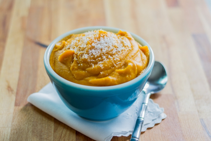 Sous Vide Ginger-Coconut Mashed Sweet Potatoes