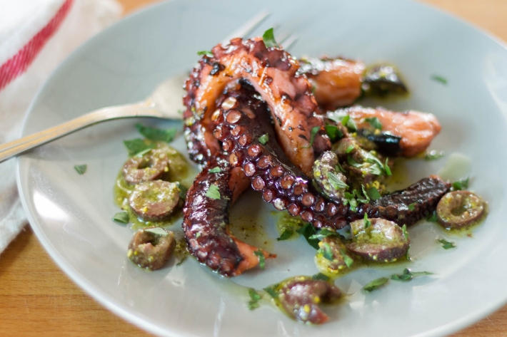 grilled octopus entree