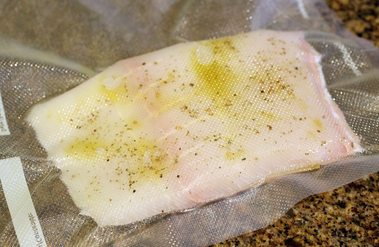 Sous Vide Halibut Fillets with Blood Orange Sauce