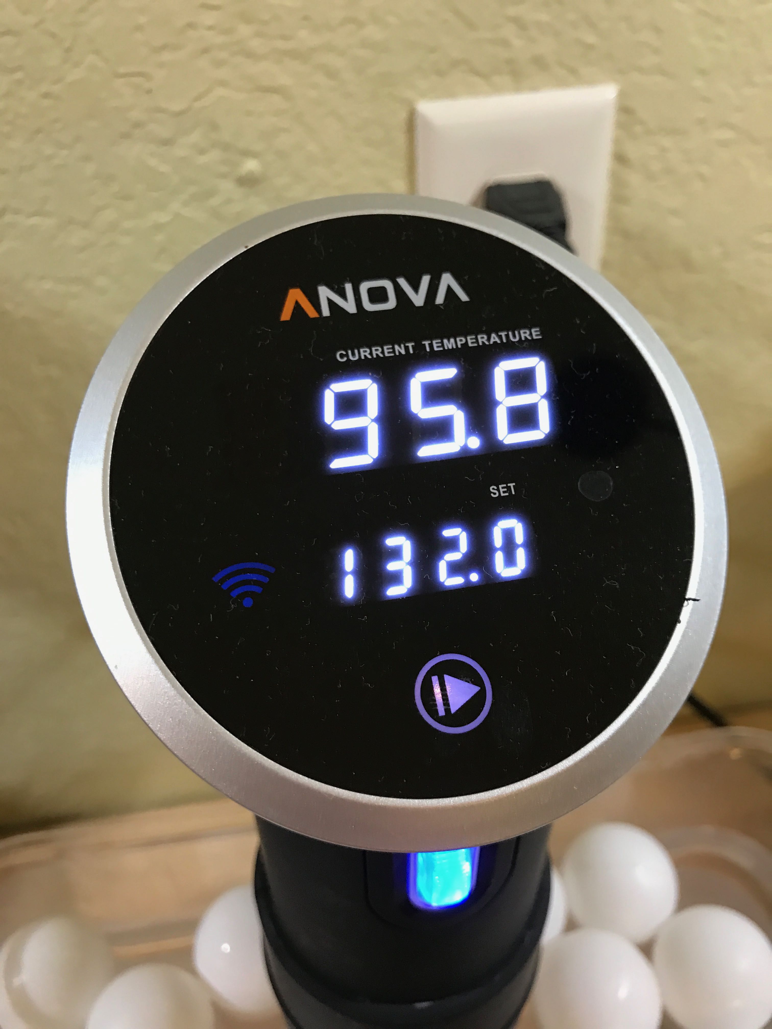 Setting temperature on Anova souse vide cooker