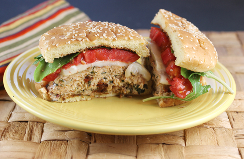 Sous Vide Mega Mediterranean Turkey Burgers Poster