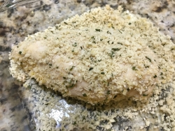 Sous Vide Panko Crusted Chicken with Mushrooms