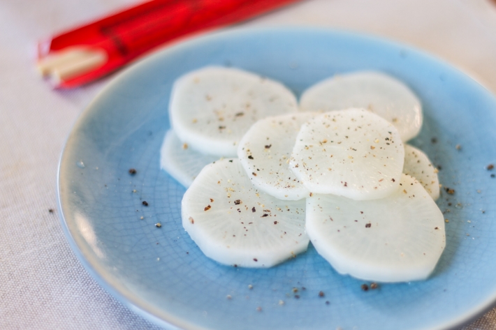 Sous Vide Pickled Daikon Radishes