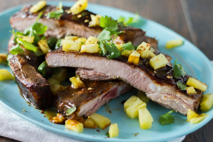 Sous Vide Pineapple-Soy Spare Ribs