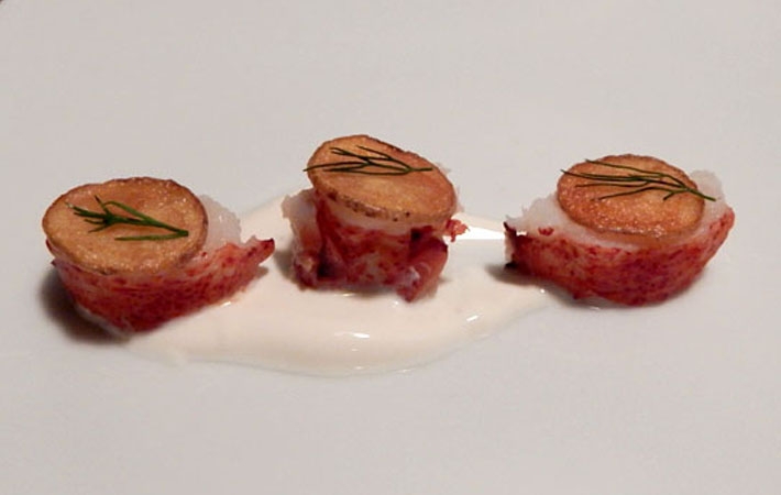 Sous Vide Poached Lobster "Fish and Chips"
