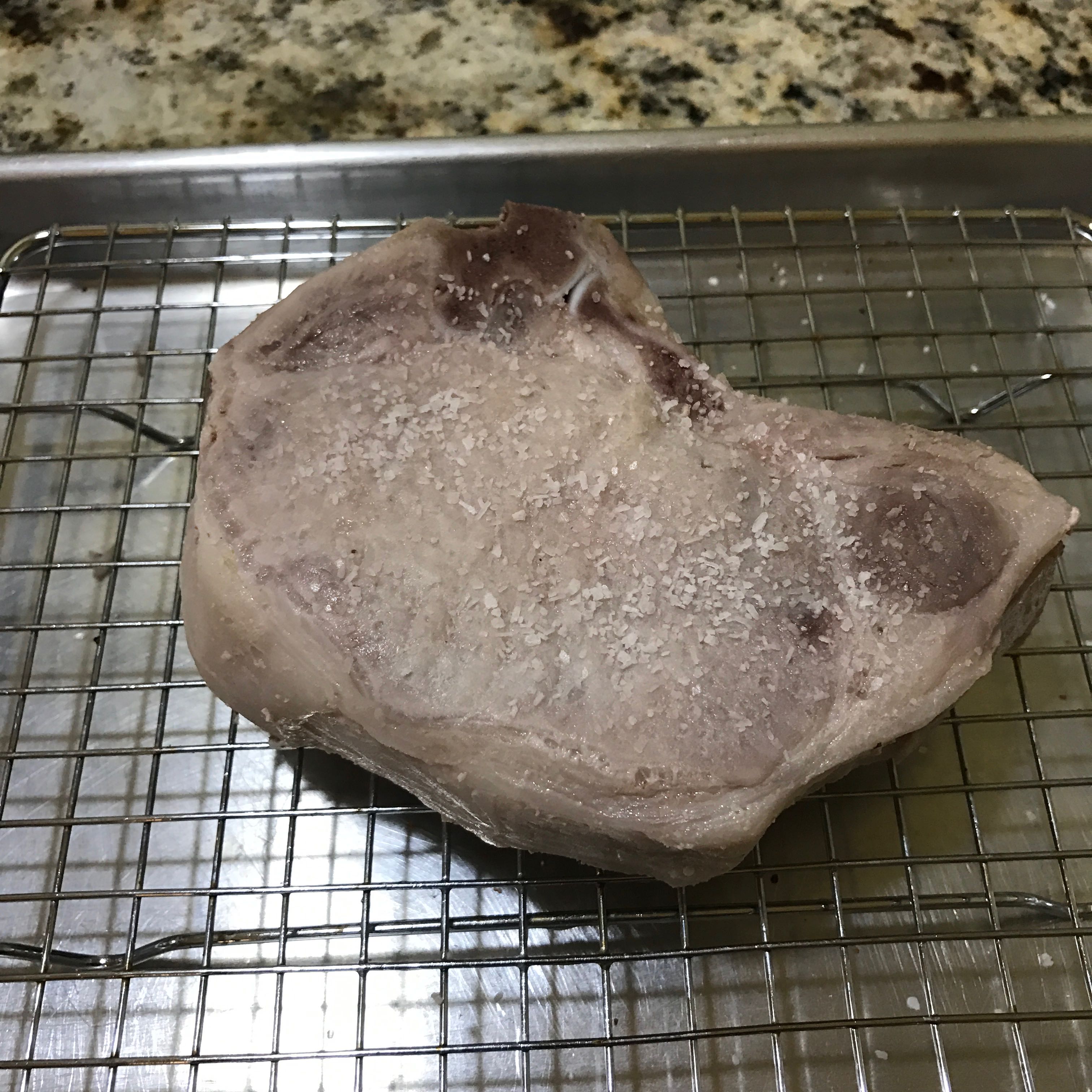 Sous Vide Pork Chop with Corn and Red Pepper Salad