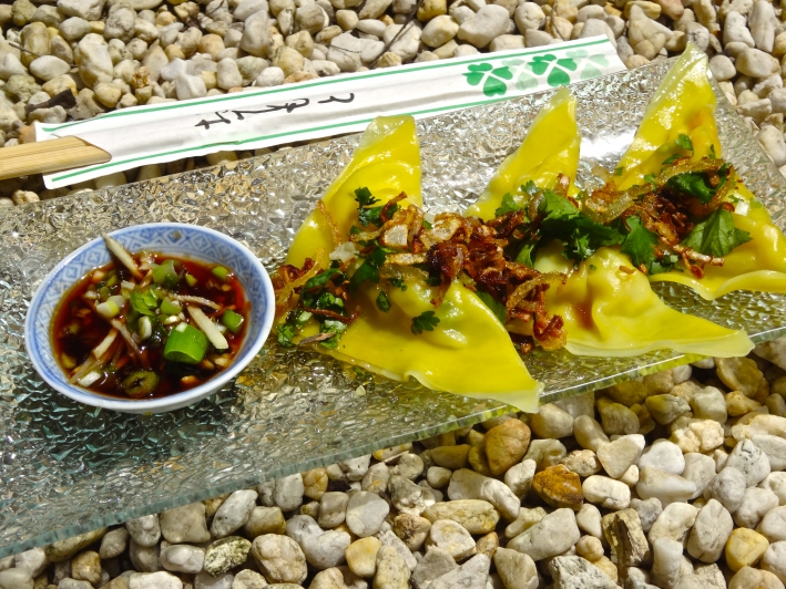 Sous Vide Prawn Wontons