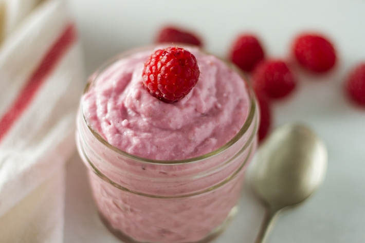 Sous Vide Raspberry Mousse