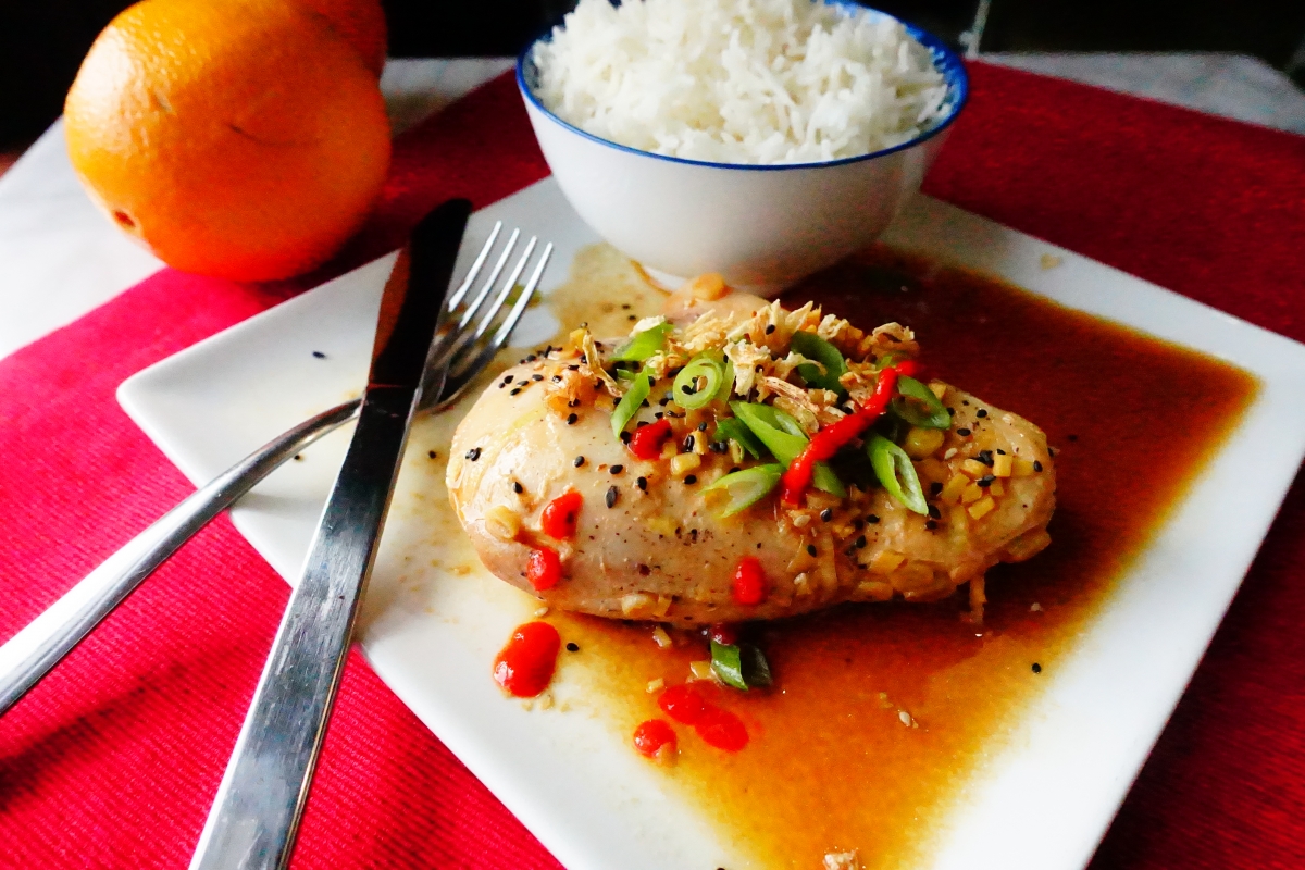 Sous Vide Red Braised Swordfish Steak