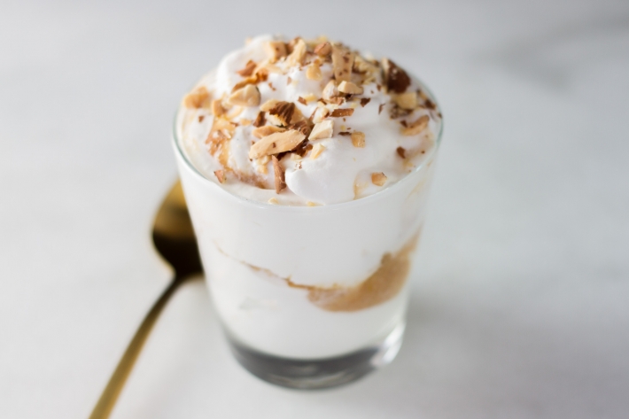 Sous Vide Rhubarb Fool with Creme Fraiche