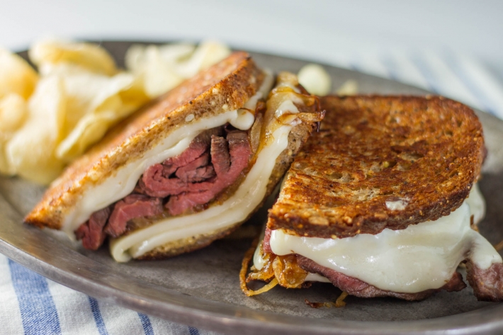 Sous Vide Short Rib Melt With Gruyere And Caramelized Onions