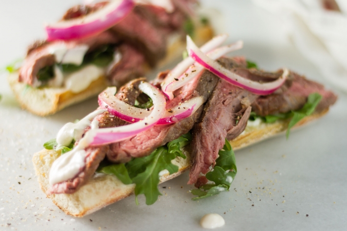 Sous-Vide Black Bear Steak Sandwich