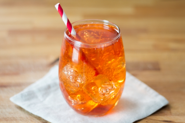 Sous Vide Strawberry-Basil Shrub