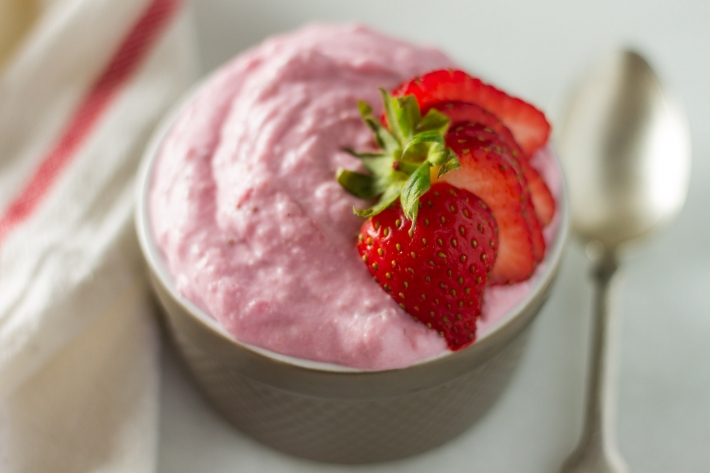 Sous Vide Strawberry Mousse