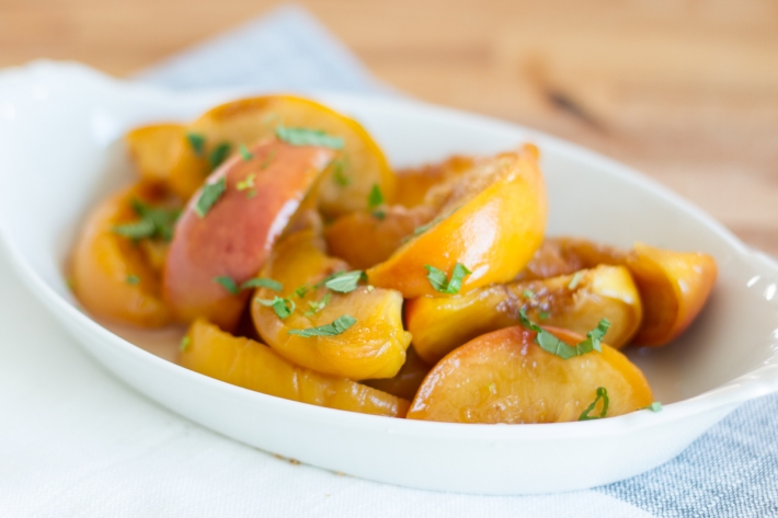 Sous Vide Whiskey-Poached Peaches