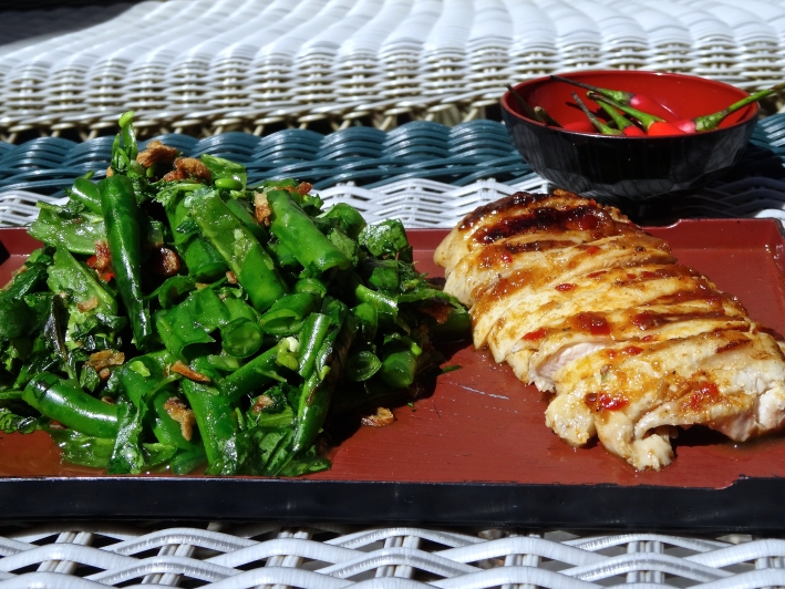 Thai Green Bean Salad with Sous Vide Chicken Thigh
