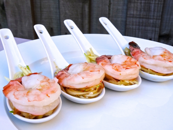 Thai Sous Vide Prawn on Mango Salad
