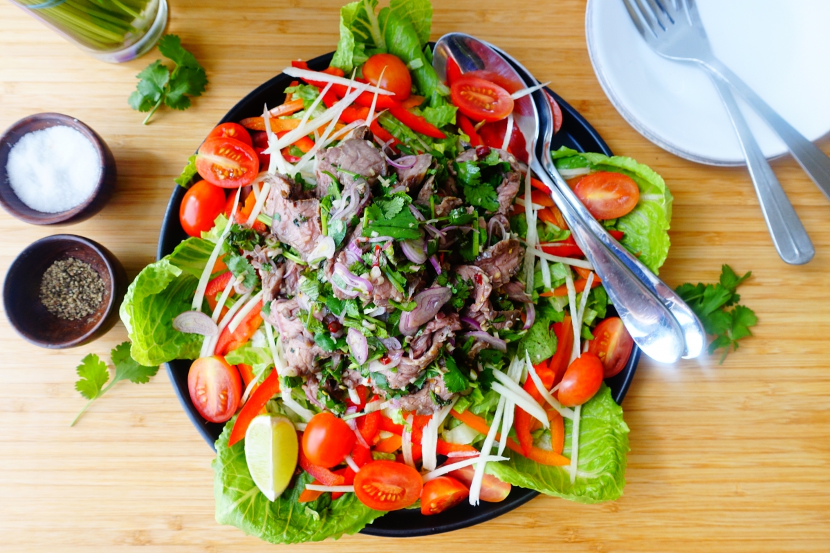 Yam Neua with Basic Sous Vide Flank Steak